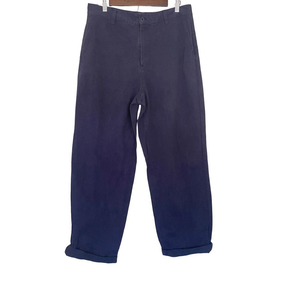Habitat Skateboards Men's Chino Pants Size 32 Navy Blue Straight Leg Skate Wear